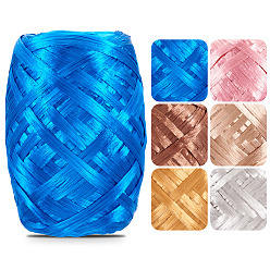Royal Blue Raffia Crinkle Shred Filler, for Gift Wrapping & Easter Basket Filling, Royal Blue, 5mm, about 87.49 Yards(80m)/Roll