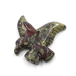 Кровь драконов Резные подвески из натуральной крови дракона, орел, 40x40x8 мм, отверстие : 1.2 мм