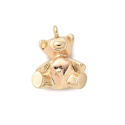 Настоящее золото 14K Латунные подвески, нести прелести, реальный 14 k позолоченный, 17x13.5x5 мм, отверстие : 1.6 мм