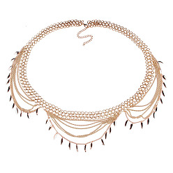 Золотой Цепочка из сплава с подвеской в виде листа, кисточка, многослойные цепочки на талию и живот, золотые, 850 мм