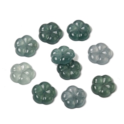 Бирманский Нефрит Резные бусины из натурального жадеита, цветок, 10x10x2.5 мм, отверстие : 0.8 мм
