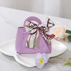 Сливовый Кожзаменитель сумка, с шелковой лентой, мешки для подарков на рождество, слива, 13x12.5x5 см