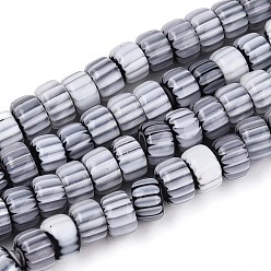 Гейнсборо Ручной работы тысячецветник стеклянные бусины нитки, баррель, светло-серые, 6~6.5x4 мм, отверстие : 0.8 мм, около 96~97 шт / нитка, 15.35~15.75'' (39~40 см)