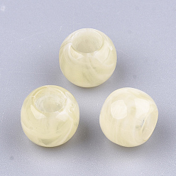 PapayaWhip Acrylic Beads, Imitation Gemstone Style, Rondelle, PapayaWhip, 11.5x9.5mm, Hole: 5.5mm, about 760pcs/500g