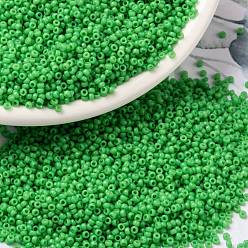 (RR4476) Дуракоат Dyed Непрозрачный Зеленый Фиджи  Миюки круглые бусины рокайль, японский бисер, (rr 4476) Duracoat окрашенный непрозрачный зеленый фиджи, 15/0, 1.5 мм, Отверстие : 0.7 мм , около 27777 шт / 50 г