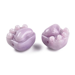 Plum Opaque Resin Beads, Imitation Jade, Cat Claw, Plum, 14x15x13mm, Hole: 1.8mm