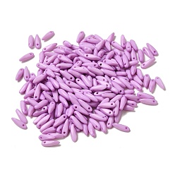 Сливовый Непрозрачные акриловые подвески, слеза, слива, 10x3x3 мм, отверстие : 1 мм