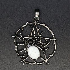 Говлит Природные подвески Говлит, паук, 37x43 мм