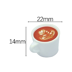 Шоколадный Миниатюрные украшения для кофейных чашек из смолы, аксессуары для домашнего кукольного домика с микро-ландшафтом, притворяясь опорными украшениями, цвет шоколада, 14x22 мм