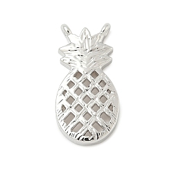 Платина Латунные подвески, ананасовые прелести, стойки покрытие, долговечный, без кадмия и без свинца, платина, 15.5x8x2.5 мм, отверстие : 0.7 мм