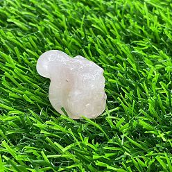 Розовый Кварц Натуральный розовый кварц резная статуя белки украшение дома, Статуэтки по фен-шуй для украшения домашнего офиса, 30 мм