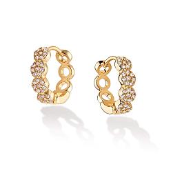 Ring Латунные кубических серьги циркония обруч, золотые, кольцо, 15 мм