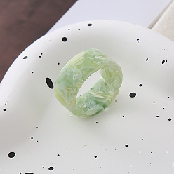 Бледно-Зеленый Цветные акриловые регулируемые открытые манжеты для женщин, бледно-зеленый, внутренний диаметр: регулируемый