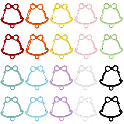 (52) Непрозрачная лаванда 20 шт. 10 цвета цинковый сплав краска для выпечки брелок-колокольчик застежки, разноцветные, 26x24.5x7 мм, 2 шт / цвет