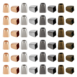 (52) Непрозрачная лаванда 80 шт. 4 цвета цинковый сплав наконечник шнура, принадлежности для изготовления сумок и тканей, для аксессуаров для концов веревок, разноцветные, 12.5x10x10 мм, отверстие : 5.5 мм, 20 шт / цвет