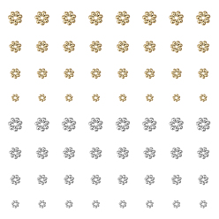 (52) Непрозрачная лаванда 64 шт. 8 стили 304 проставки из нержавеющей стали, цветок, разноцветные, 3~6x1~1.5 мм, отверстие : 1~1.4 мм, 8 шт / стиль