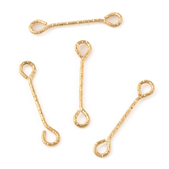 Золотой Ионное покрытие (ip) 316 хирургические проушины из нержавеющей стали, двухсторонние наглазники, золотые, 24 датчик, 20x3.5x0.5 мм, отверстие : 2.4 мм