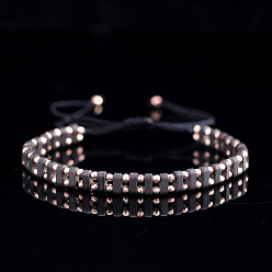 Гематит Синтетические немагнитные гематитовые бусины, плетеные браслеты из бусин для мужчин и женщин, прямоугольные