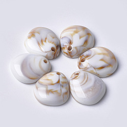 Льняное Полотно Акриловые подвески, Стиль имитация драгоценных камней, слеза, белье, 20x18x6 мм, Отверстие : 2 мм , около 312 шт / 500 г