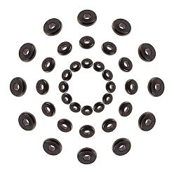 Gunmetal PVD Vacuum Plating 304 Stainless Steel Spacer Beads, Donut, Gunmetal, 6~10x1.5~2.5mm, Hole: 2~3mm, 60pcs/box