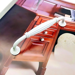 Белый Ручка ящика из алюминиевого сплава, шкаф тянет ручки для аксессуаров ящика, белые, 147x14x35.3 мм, центр отверстия: 128мм