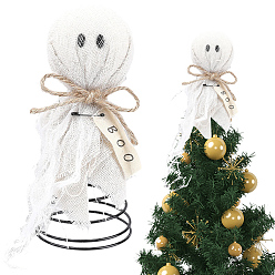 Ghost Подставка для украшения на Хэллоуин из хлопка, губки и железной пружины, для украшения рабочего стола домашнего офиса, призрак, 58.5x152 мм