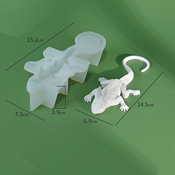 Белый Силиконовые формы, формы для литья смолы, для уф-смолы, эпоксидная смола, ящерица, белые, 152x75x39 мм