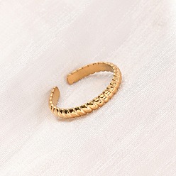 Настоящее золото 18K 304 открытые манжеты из нержавеющей стали для женщин, ионное покрытие (ip), реальный 18 k позолоченный, 3 мм, внутренний диаметр: 17.8 мм