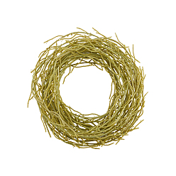 Темный Хаки Пластиковый искусственный ротанг, со стержнем из железной проволоки, для свадебного украшения дома, Темный хаки, 2100x40x3 мм