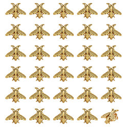 Античное Золото 30шт. шт. булавка из сплава пчел, бейдж для рюкзака, античное золото , 20x26x3 мм, штифты : 1 мм