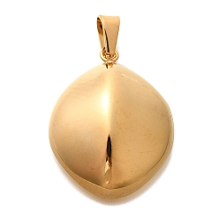 Oval Вакуумное покрытие pvd 304 подвески из нержавеющей стали, реальный 18 k позолоченный, овальные, 32x25x8 мм, отверстие : 7x3.5 мм