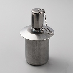 Platinum Iron Tiki Torch Canister Replacement, Oil Lamp Burner with Fiber Wick, Platinum, 7.85x13cm, Inner Diameter: 2.1cm