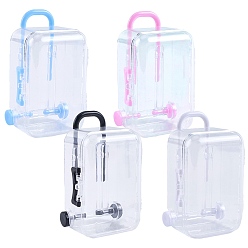 (52) Непрозрачная лаванда 4 шт. 4 цветные чемоданы, прозрачные пластиковые подарочные коробки для хранения конфет, разноцветные, 5.6x4x7.65~10.2 см, 1 шт / цвет