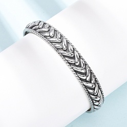 Античное Серебро Ретро 316 браслеты-манжеты из хирургической нержавеющей стали, античное серебро, внутренний диаметр: 2.50 дюйм (6.35 см)