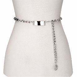 Платина Ремни из сплава витой цепи для женщин, платина, 1050 мм