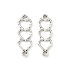 Античное Серебро Подвески из сплава в тибетском стиле, сердце, без кадмия и без свинца, античное серебро, 24x8x1.5 мм, отверстие : 1.6 мм