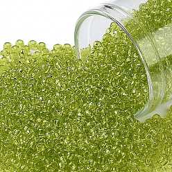 (4) Transparent Lime Green Круглые бусины toho, японский бисер, (4) прозрачный салатовый, 11/0, 2.2 мм, отверстие : 0.8 мм, Около 1110 шт / 10 г