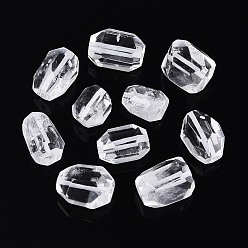 Хрусталь Природный кристалл кварца бусины, самородки, граненые, горного хрусталя, 12.5~24.5x11.5~20.5x9.5~16 мм, отверстие : 1~1.4 мм