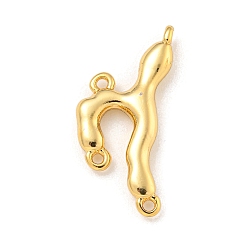 Золотой Латунные люстры ссылки компонент, нерегулярная ветвь, золотые, 21x9.5x3 мм, отверстие : 0.9 мм