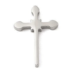 Нержавеющая Сталь Цвет 304 подвески из нержавеющей стали, крестик, цвет нержавеющей стали, 29x20.5x4.5 мм, отверстие : 3 мм