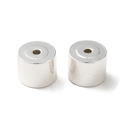 Серебро Колонка латунные бусины, долговечный, стойки покрытие, серебряные, 5x4 мм, отверстие : 0.5 мм