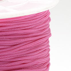 Light Coral Polyester Cords, Light Coral, 0.5~0.6mm, about 131.23~142.16 yards(120~130m)/roll