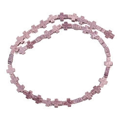 Rosy Brown Vintage Handmade Porcelain Beads, Fancy Antique Glazed Porcelain, Cross, Rosy Brown, 10x8x3.5mm, Hole: 1.6mm