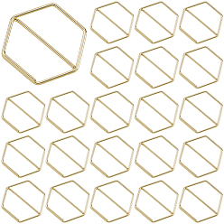 Шестиугольник 60шт. железные скрепки, для организации офисных школьных документов, золотые, шестиугольник, 22x24x2 мм