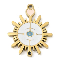Eye 304 подвески из нержавеющей стали, с эмалью, золотые, глаз, 17.5x14x1.7 мм, отверстие : 1.4 мм