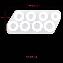 Белый Силиконовые формы для колец своими руками, формы для литья смолы, для уф-смолы, изготовление ювелирных изделий из эпоксидной смолы, белые, 65x145 мм