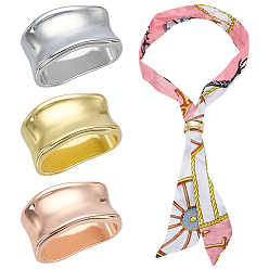 (52) Непрозрачная лаванда 6 шт. 3 пряжка для шарфа из сплава цветов, держатель застежки для женщин, разноцветные, 25.5x14.5x15 мм, 2 шт / цвет