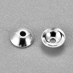 Серебро 304 из нержавеющей стали шарик крышки, круглые, серебряные, 12x5 мм, отверстие : 2 мм