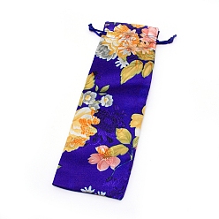 Королевский синий Мешочки из парчи на шнурках, сумка-саше с конфетами, розовато-лиловый, 23.5~25x8~8.5x0.1 см