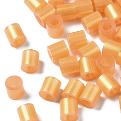 Сэнди Коричневый Пэ предохранителей бусины, поделок Melty бусины, трубка, песчаный коричневый, 5x5 мм, Отверстие : 3 мм , около 8000 шт / 500 г